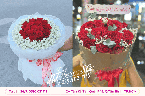 Bó Hoa Hồng Đỏ Tại Tân Bình